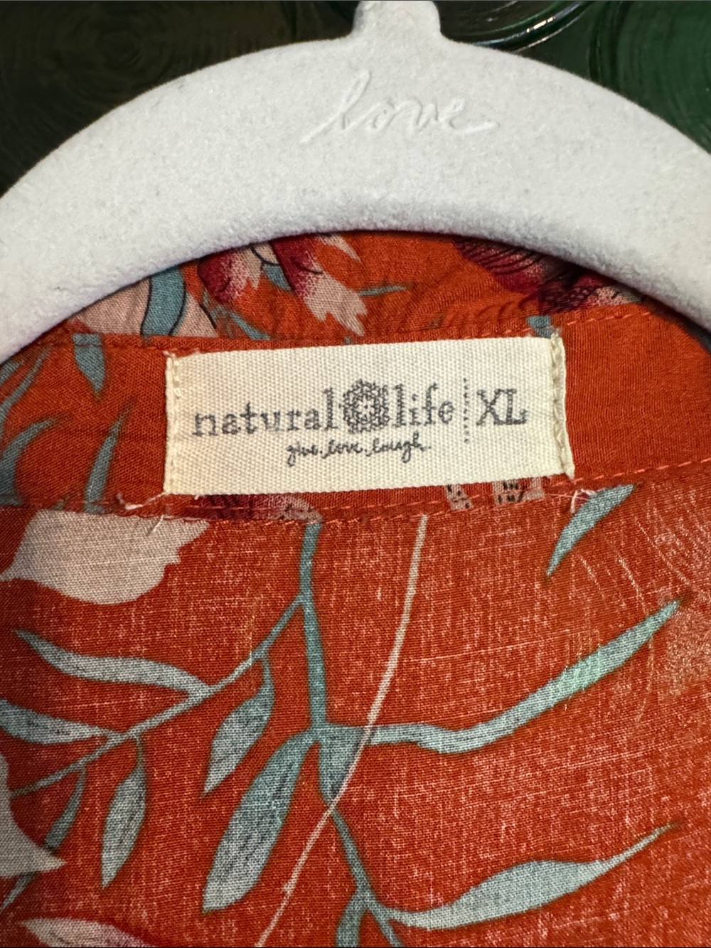 NATURAL LIFE Rust Orange Floral Tiered Midi Dress - Picture 2 of 4
